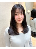 ダークアッシュ/似合わせカット/ミディアムレイヤーカット