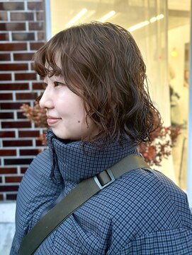 シベルバレー 横浜(sibell) ▽ ショートパーマヘアレイヤーパーマニュアンスボブボブパーマ