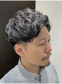 夏さわやかツーブロックパーマスタイル