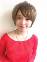 ロット 横浜(lot) デザインカラー×丸みショート×グレージュ横浜