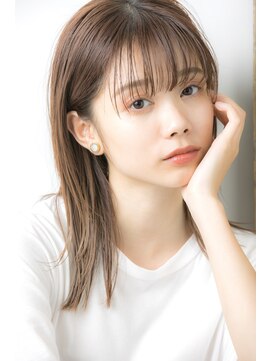 リュンヌ 門前仲町(lune) ミストバング くびれヘア カーキグレージュ 【LINONA 林　直徳】