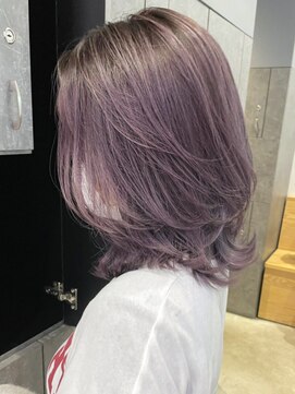 アイティーバイアルバム 八王子店(IT by ALBUM) シアパープル_アースカラーくびれヘアツートンカラー_ba363201