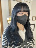 ブルーブラック　エクステごとカラー　style/miaki