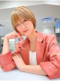 【長谷川】大人のブロンドショートボブ