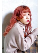 スピガ(SPIGA)&nbsp;レッドカラーゆるふわセミロング