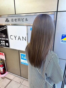 シアン(CYAN) #髪質改善#縮毛矯正#グレージュ#艶髪#うる艶#京都駅