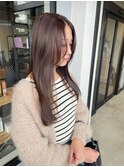 20代30代透明感カラーブリーチなしミルクティーベージュ