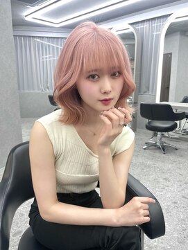 天神美容室 天神美容室×ブリーチ×ピンクカラー