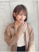 Say.黒髪ボブルフネビージュ小顔ワンレンミニボブショートボブ