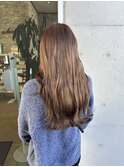 艶カラーシルキーベージュナチュラルウェーブロングヘア20代30代