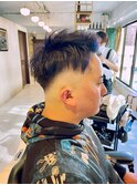 【30代 男性】ロンドンネイビーフェード