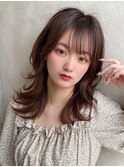 後れ毛が可愛い顔周りレイヤーハイレイヤーロング