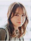 顔まわりシースルーレイヤー大人カジュアル