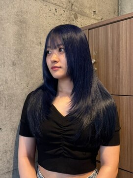 アース 高円寺店(HAIR & MAKE EARTH) ブルーブラック×レイヤーカット