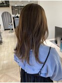 ブリーチなしダブルカラー明るいミルクティーベージュ