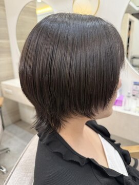 ラビス クローバー(Lovis clover) くびれヘア/アプリコットオレンジ/ハイライトカラー/夏/縮毛矯正