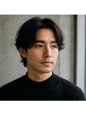 センターパート　ミディアムレイヤー　20代 30代 40代 50代 60代