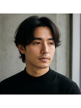 スープレックス ヘアーデザイン(SOUPREX HAIR DESIGN) センターパート　ミディアムレイヤー　20代 30代 40代 50代 60代