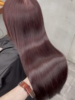 ニコ トウキョウ 渋谷(nico TOKYO)&nbsp;ダブルカラーチェリーレッドピンクブラウン韓国レイヤーロング