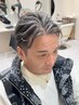 当日2人限定【ぺーター指名】白髪ぼかしメッシュ+メンズカット￥17600→13200