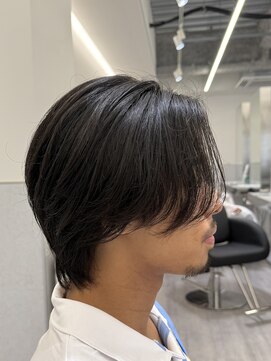 ビカムメンズヘアー 栄店(become men's hair) 曲がる縮毛矯正センターパート名古屋栄