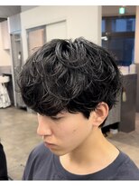 ノイセルヘアー(Noisyle Men's hair) リバースセンターパート/ニュアンスパーマ/ダウンバング/MEN'S◎