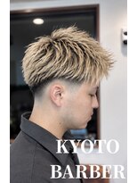 バーバーショップテト(barber shop tete)&nbsp;【金髪】テーパーフェード/アップバング/メンズショート
