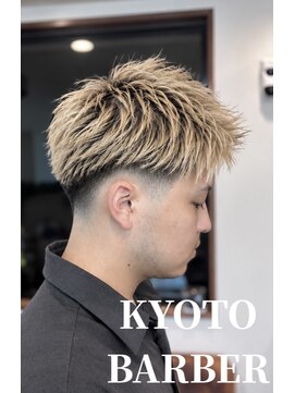 バーバーショップテト(barber shop tete) 【金髪】テーパーフェード/アップバング/メンズショート