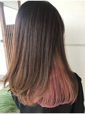 leaオススメ☆ピンクベージュインナーカラー♪