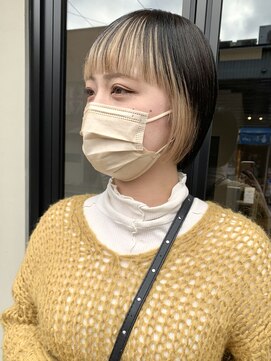 ヘアー アイス ルーチェ(HAIR ICI LUCE) ボブ　ミニボブ　フレーミングカラー/今枝