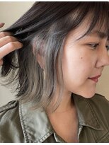 プレヴィア 銀座(PREVIA)&nbsp;ミディアムボブスタイル＋インナーカラーを入れたコントラスト