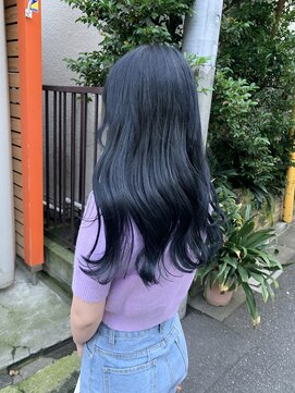 アソビセカンド 原宿(ASOBI 2nd) ブリーチなしwカラー　ブルーシルバー　艶髪