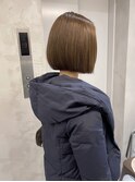 ミニボブ×ブリーチなしアッシュベージュ【髪質改善】