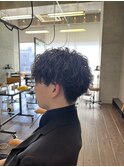 センターパート×ツイスパ