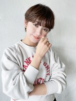 アイティー バイ アルバム 浦和店(IT by ALBUM)&nbsp;マッシュショート_斜めバンググレージュカラーシルキー_59158