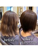 ブリーチ毛でも諦めないで!美髪矯正でまとまるショートヘアに