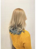 ブロンドベージュ ペールブルー