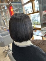 スタジオ アルファプラス 日暮里店(studio α+)&nbsp;ステップボーンカットカットボブショートハイライト白髪ぼかし