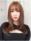 イメチェン外ハネボブ美髪ワイドバングレイヤーショート/立川