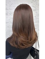 リア(riah) ハイライトカラーミルクティーベージュレイヤーカット