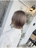 切りっぱなしボブ × シルバーミルクティー