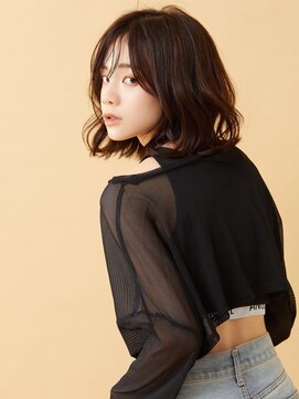 ラフィス ヘア ルー 福山2号店(La fith hair ruu.) 【La fith】ぱつっとボブ×ナチュラルブラウン