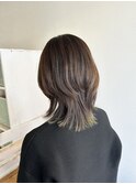 ウルフカット★オリーブカラー