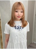 【momoa】ハニーベージュ×ざくざくレイヤー
