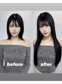 ボブからロングへ☆韓国エクステ