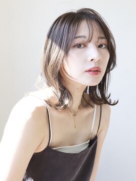 ミットバイツリー センター北(mit by tree) くびれヘアグラデーションカラーフェイスフレーミング鎖骨ミディ