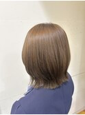 秋カラー◎透明感ボブ×大人レイヤーで小顔見せ20代30代