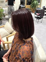 ブランシュ 南行徳店(BLANCHE)&nbsp;バーガンディー/韓国ボブ/ハッシュカット/佐久間凪沙