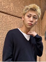 ヒュージ 表参道(huge)&nbsp;ブロンドスパイキーショート/ニュアンスパーマ/メンズカット