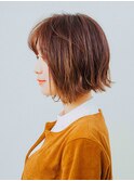 Azule/切りっぱなしボブ/ブラウンカラー